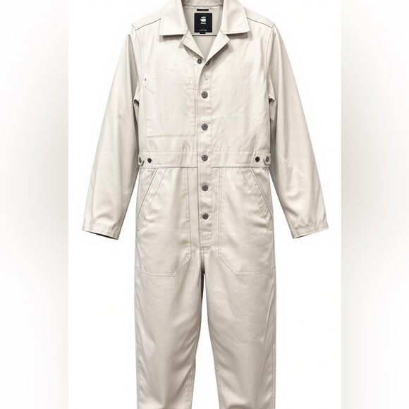 G-Star Pants - G-Star Oyster Mushroom Relaxed Jumpsuit